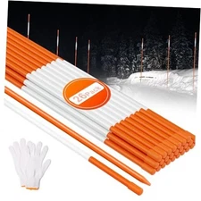  Driveway Markers Pack, 48” Snow Stakes, High Visibility Plow Stakes with 26