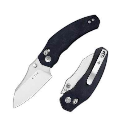 Kizer Messer Mini Bulldog Nitro-V Blue Richlite Clutch Lock Folder Taschenmesser