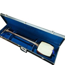 Shamisen Beniki Hososao With Hard Case Main Body Japanese Musical Instrument