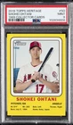 2018 TOPPS HERITAGE 1969 COLLECTOR CARDS #SO SHOHEI OHTANI PSA 9