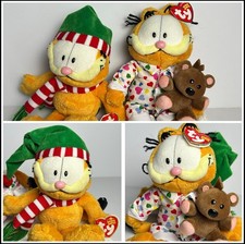 Ty Beanie Baby Garfield the Cat 2005 Goodnight Garfield, 8.5 Inch Lot 2
