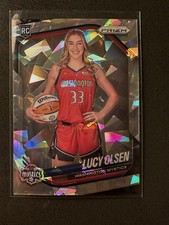 2025 PANINI PRIZM WNBA SILVER ICE VARIATION #104 LUCY OLSEN RC MYSTICS SP