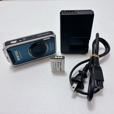 PENTAX Optio W60 Waterproof Digital Camera Ocean Blue Tested Condition