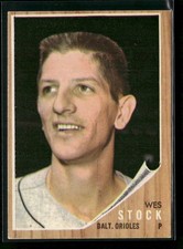 Wes Stock 1962 Topps #442 Baltimore Orioles VG-EX