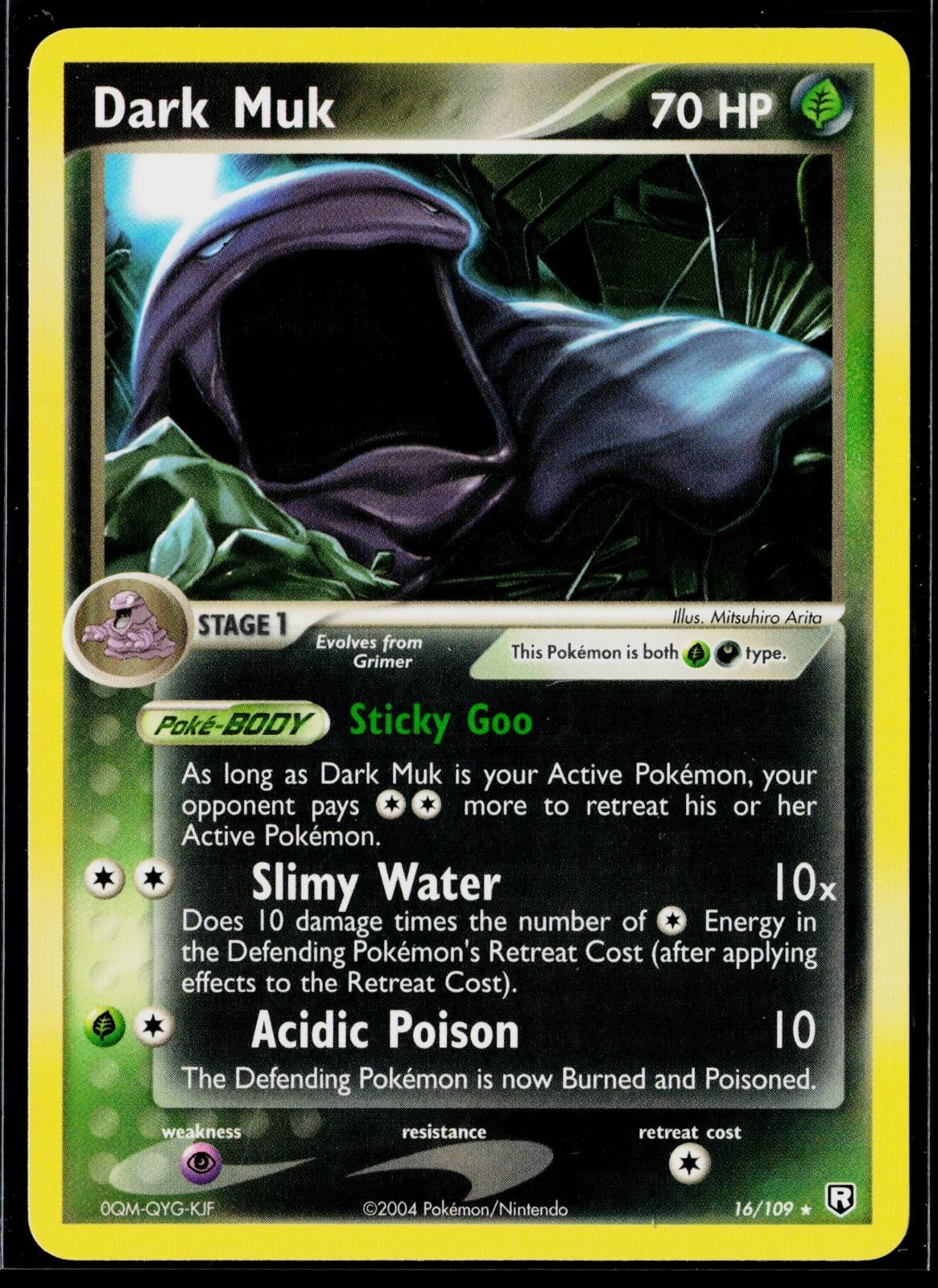 Dark Muk 16/109 Rare ex Team Rocket Returns Pokemon Near Mint