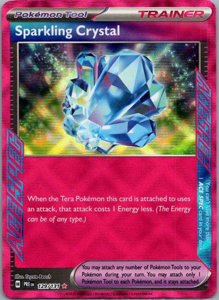 Sparkling Crystal 142/142 ACE SPEC Rare Stellar Crown Pokemon Near Mint