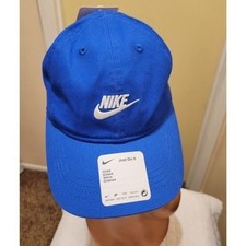 Nike Child Adjustable Baseball Futura Club Cap Royal Blue White Logo Classic Fun
