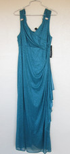 R M Richards Teal/Black Size 12 Evening Gown NWT