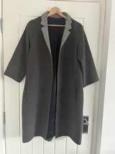 Jigsaw Textured Jacquard Coat | Size S | Premium Basketweave Overcoat