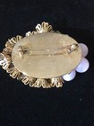 VTG. GOLD TONE WITH PINK CLUSTER BEADS & PINK FACETED BEAD BROOCH 2.5" — photo 7