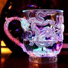 LED Flash Magic Color Changing Dragon Cup Water Activated Light-Up Coffee Milk