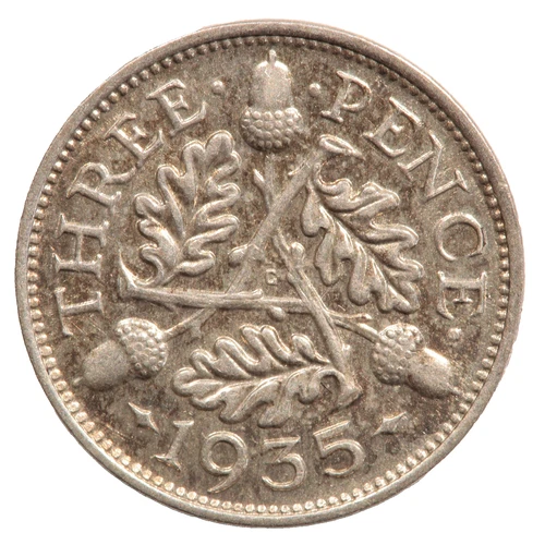 1935 George V Threepence — photo from the most recent tracked eBay sale