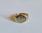 Vintage 14k Yellow Signet Intaglio Ring Great Shape Size 8.5 — photo 1