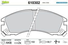 VALEO BRAKE PADS EV MITSUBISHI OUTLANDER FR 610302
