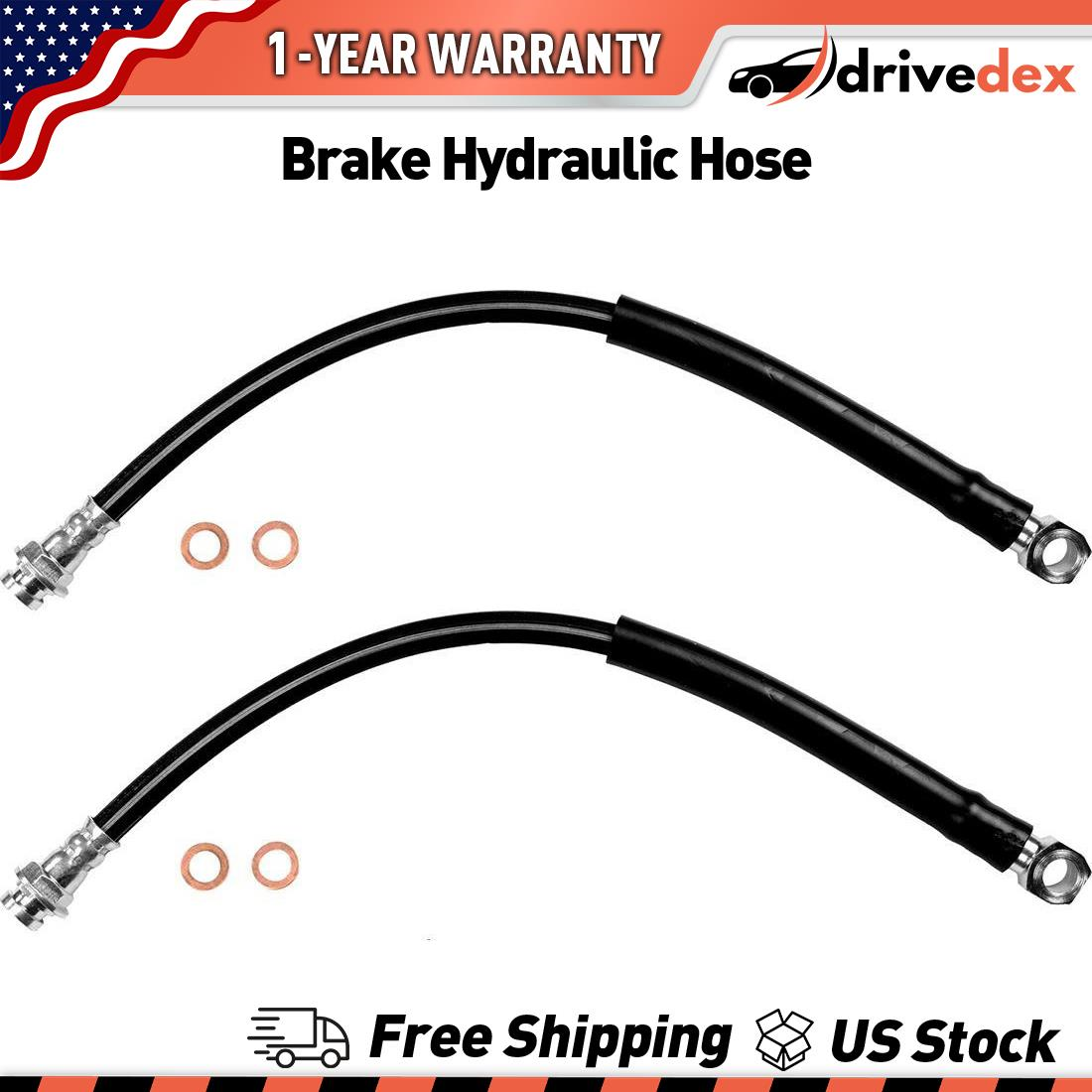 2x Sunsong Brake Hose Line Front For 1974 Chevrolet Caprice 4.1L