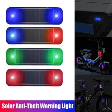 Car Solar LED Dummy Alarm Warning Security Anti Theft Flashing Light Accessories