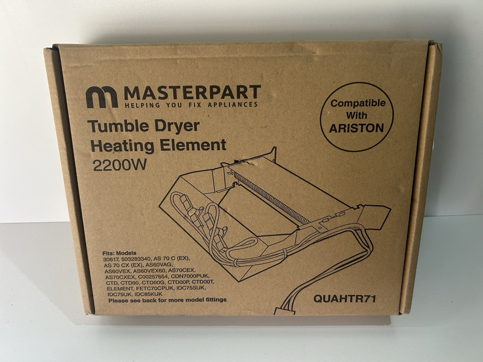 Element For Indesit Tumble Dryer Heater Thermostats IDC85UK IDC85SUK 2200 Watts