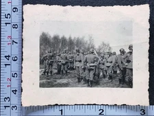 Soldiers Wearing Gas Masks Chemicals WW2 German Military BW Photo Snapshot