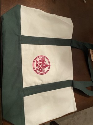 Trader Joes Large Green Canvas Tote Bag [Limited Release color]