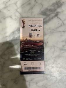 Argentina Vs Algeria World Cup 2026 Souvenir Ticket Stub Lionel Messi Hat Trick