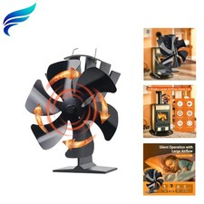 Wood Stove Fan Heat Powered Stove Heater Fan Fireplace Fan for/Pellet/Wood Bu...