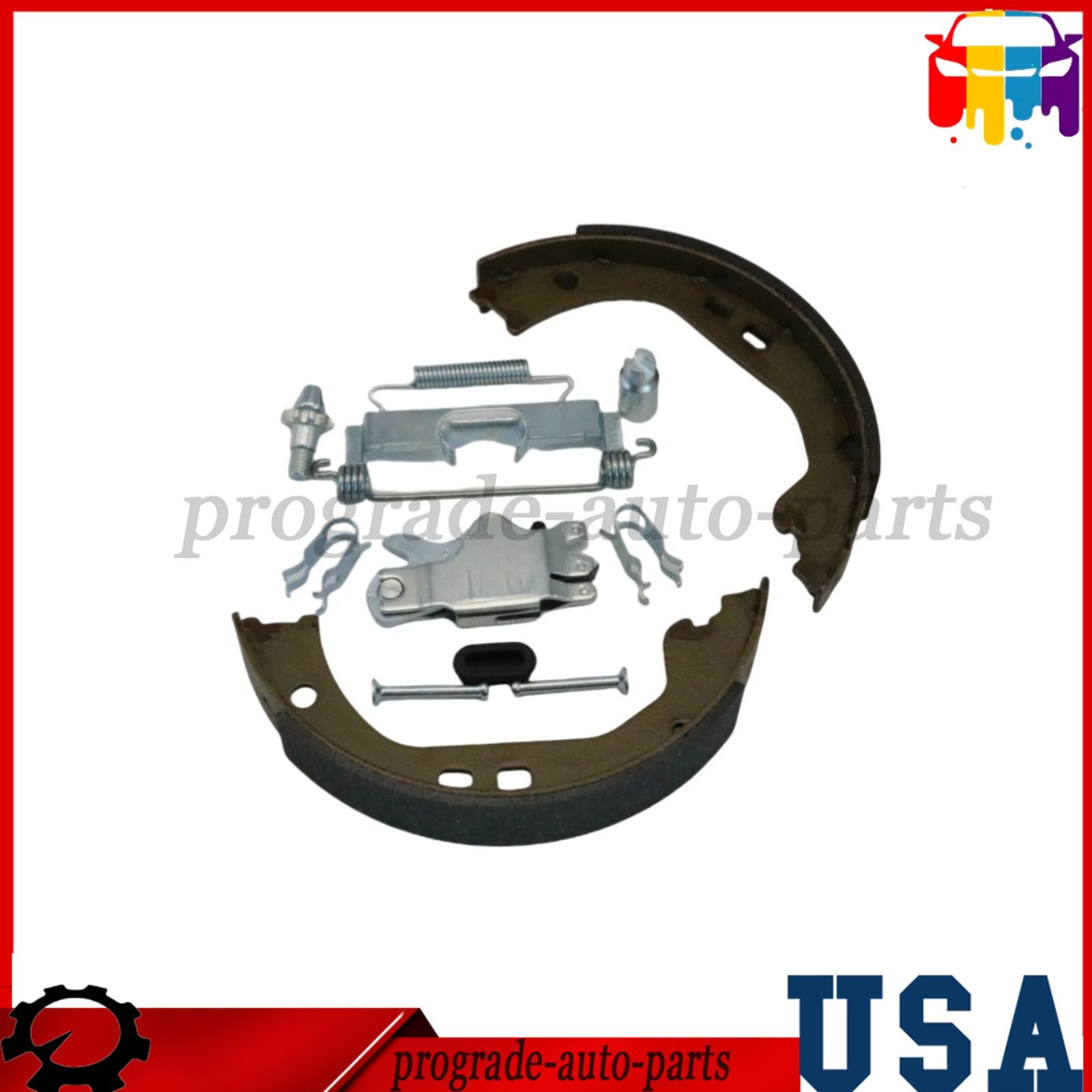 Fit Maserati Ghibli Quattroporte 1 Set Parking Brake Shoes & Accessory Fastener/