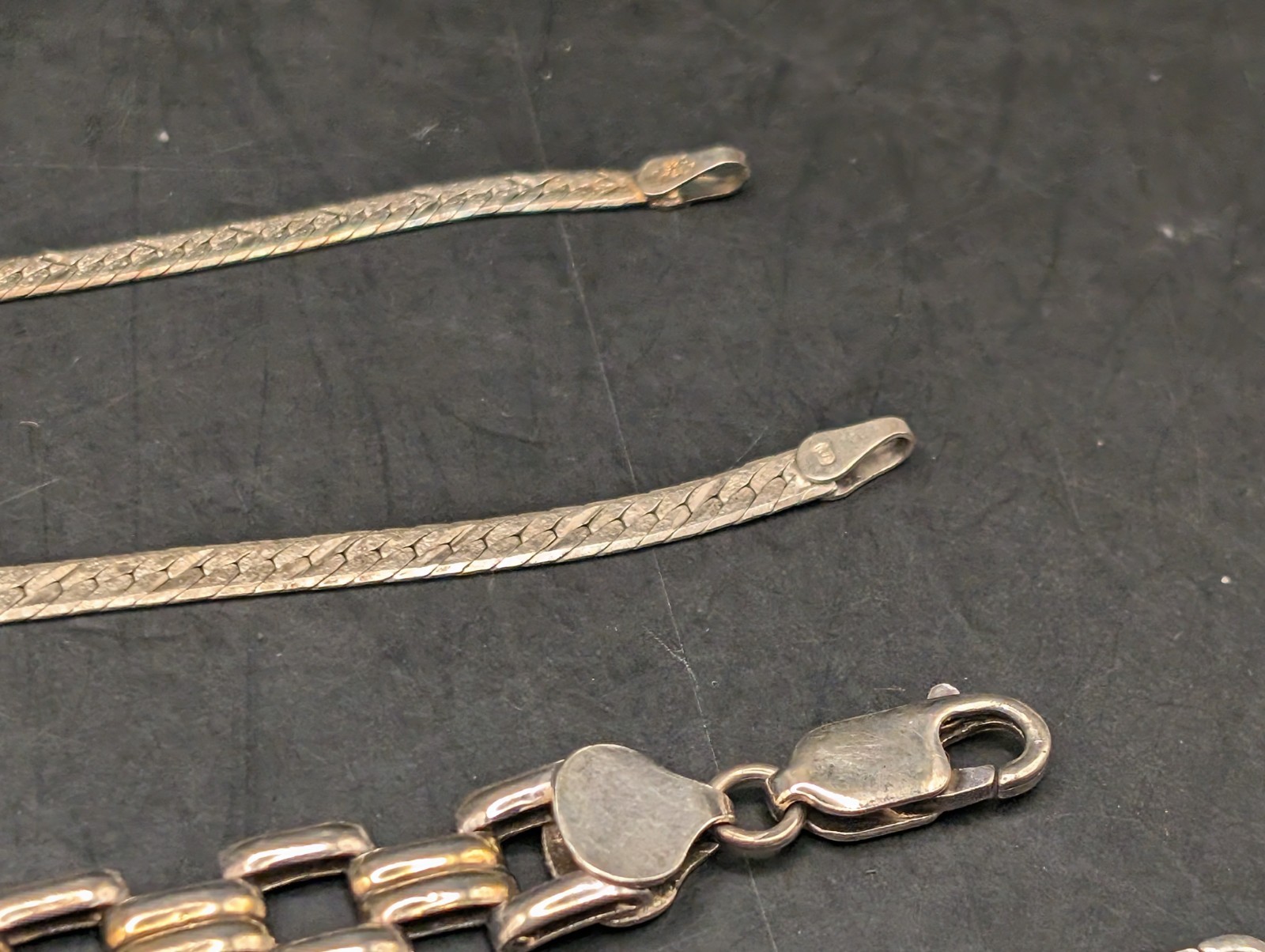 🔥 ITALY SOLID STERLING SILVER MESH TREAD WEAVED … - image 4