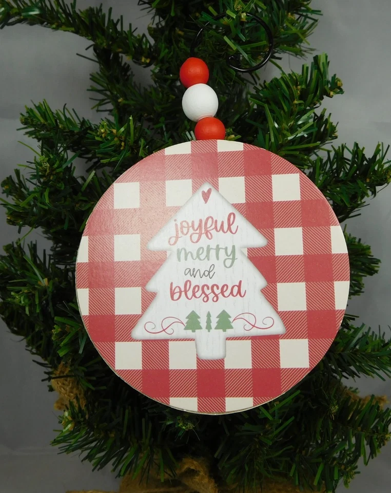 Alegre, Feliz y Bendito Adorno de Navidad - Nuevo por Blossom Bucket #52119 Foto 4 de 4