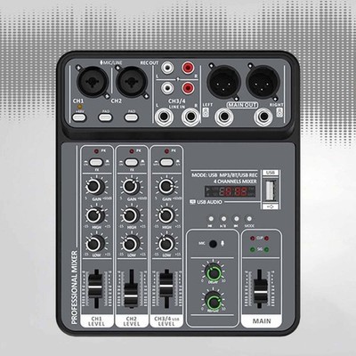 Kleine 4 -Kanal -Mischkonsole -Mischungstafel für Live -Event -Studio