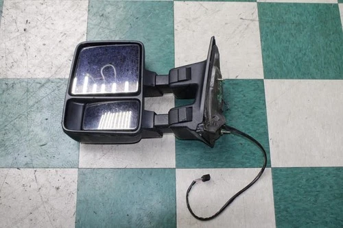 13-16 F350 Black Cap Driver Left LH Power Telescopic Dual Arm Door Mirror Heated