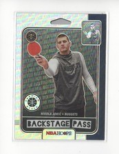 2019-20 Hoops Premium Stock Back Stage Pass Holo Prizm #4 Nikola Jokic Nuggets
