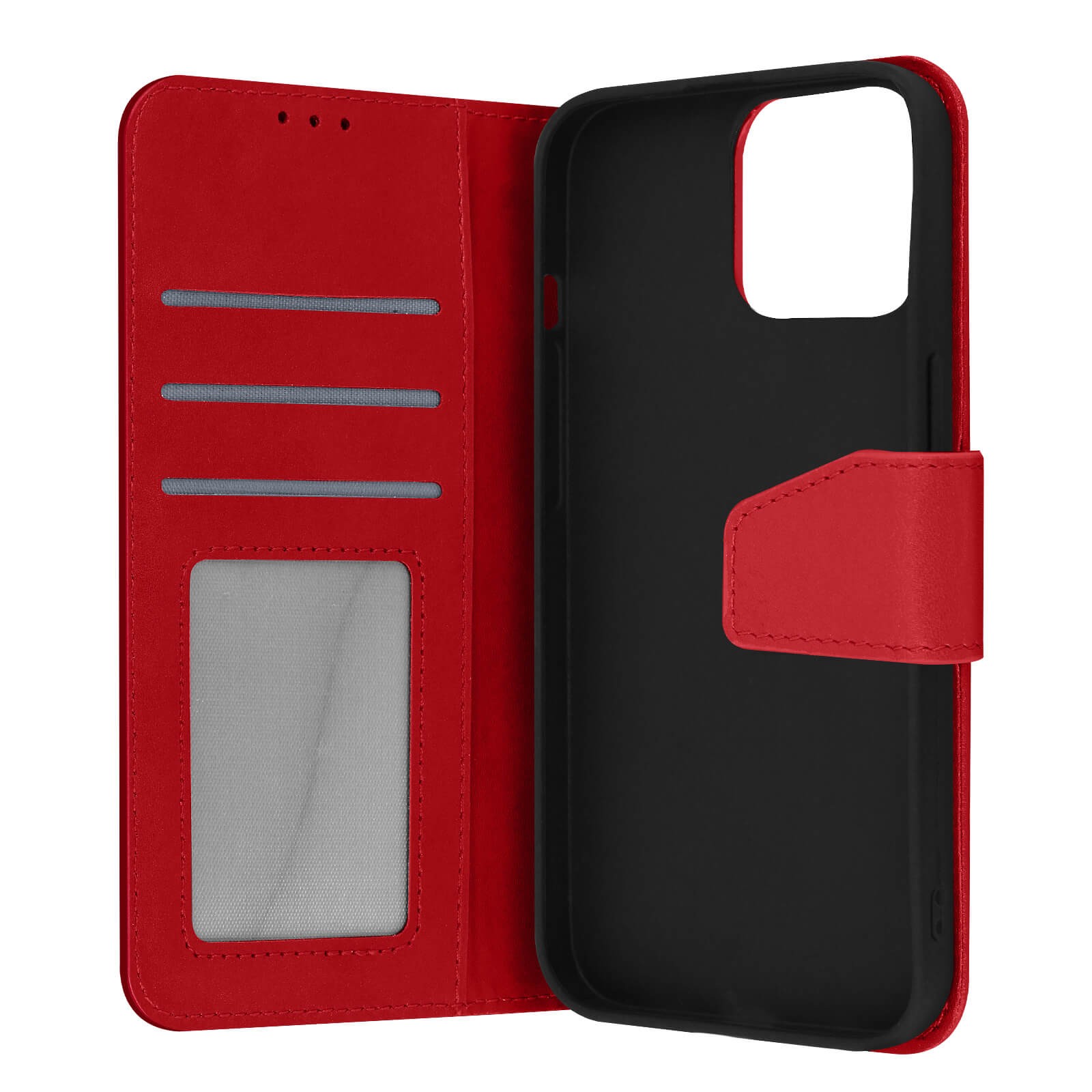 Housse iPhone 13 Pro Max avec stand horizontal et fentes pour cartes