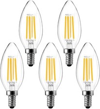 E14 LED Candle Light Bulbs Dimmable 4W 40W Equivalent 2700K Chandelier Bulb
