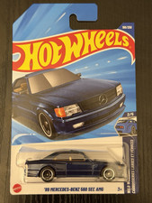 Hot Wheels 89’Mercedes-Benz 560 SEC AMG, Blue 1:64 Diecast, 2025 #186/250