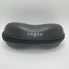 Vogue Hand Shell Eyeglass Case Black Zipper Protective Travel Sunglasses Box