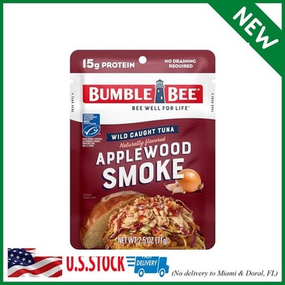 Bumble Bee Applewood Smoke Seasoned Tuna, 2.5 oz Pouch - Ready to Eat - Wild Cau