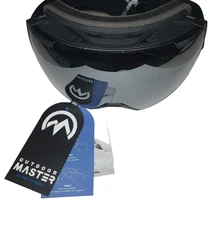 Outdoor Master Heron Ski Goggles- Magnetic, Over Glasses, Black Mirrored New