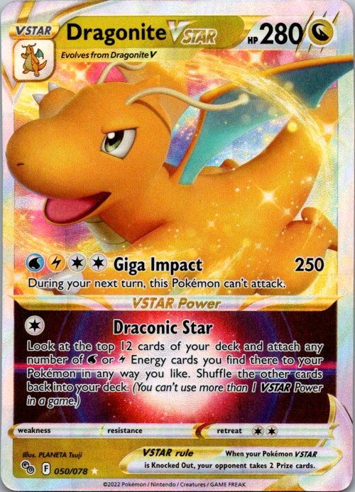 Dragonite VSTAR Pokemon GO 050/078 NM Holo