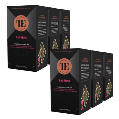 teahouse exclusives TE Passion, 15 Luxury Tea Bag 6er Pack