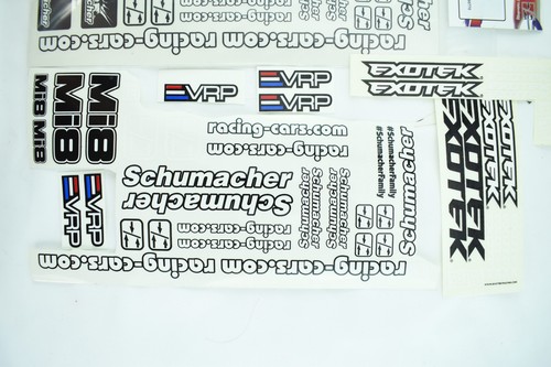 Mixed Decal Lot NEW Schumacher Mi8 Stickers U8269 Exotek VRP Racing Sedan LT17 - Picture 5 of 5