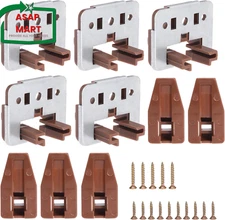 5Pcs Drawer Slide Track Guide Glide with Drawer Guide Metal Backing and Drawer S