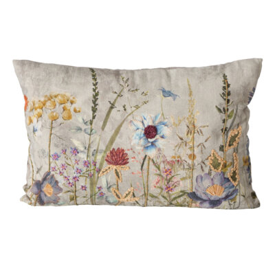 Dekokissen BLOMSTER, Blumenmuster, 100% Baumwolle