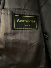 Classic Selfridges Of London Grey 100% New Wool By Crombie Trench Coat 40r