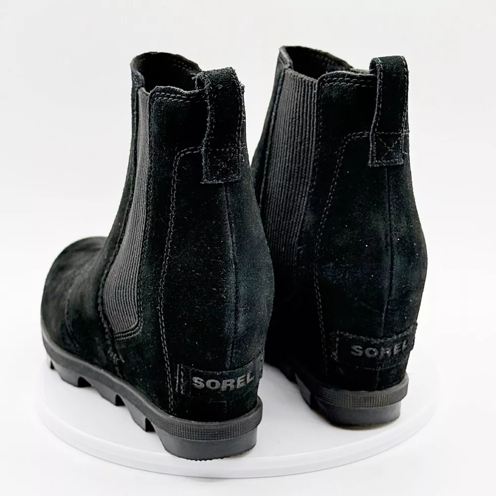 sorel joan of arctic wedge iii chelsea suede boots