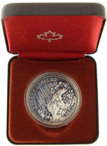 1980 $1 Arctic Territories Centennial (with Polar Bear) Silver Dollar Coin - Picture 1 of 3