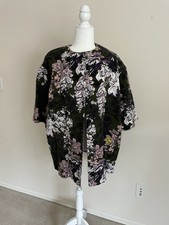 Msgm Flora Italy Green Jacket It 42 100% Cotton Similar To Emily In Paris