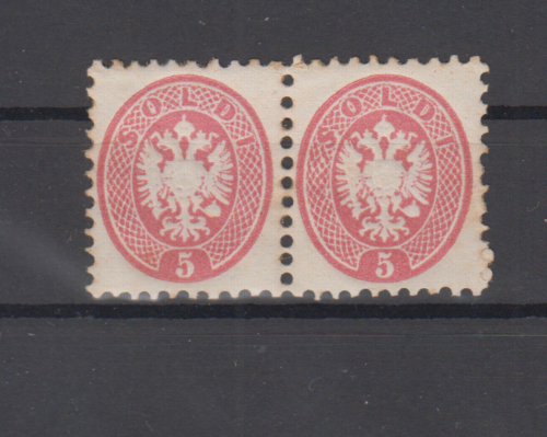 LOTTO Italia - Regno Lombardo Veneto 1863, Stemma austro-ungarico, 2s. + 3s.+5s - Foto 2 di 2