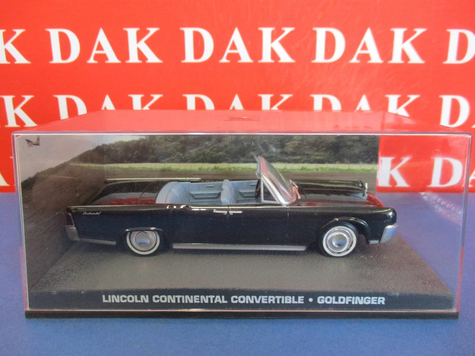 Die cast 1/43 Modellino Auto 007 James Bond Lincoln Continental Convertible Gold - Immagine 4 di 4