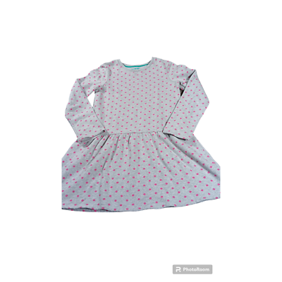 Mini Boden Pink and Gray Polka Dot Long Sleeve Girls Sweatshirt Dress 11-12  yrs | eBay