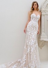 Blue by Enzoani Milan Wedding Dress Size 8 Petite Color: Ivory/Ivory/Ivory White